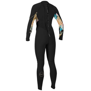 O'Neill Bahia 3/2mm Women's Fullsuit Wetsuit - Black/Mikah Floral/Black