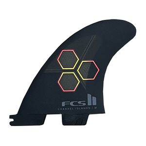 FCS II Channel Islands Performance Core Tri Surfboard Fins - Medium/Black Flame