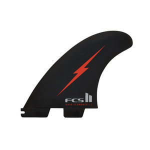 FCS II Nathan Florence Performance Core Tri Surfboard Fins - Medium/Red Bolt