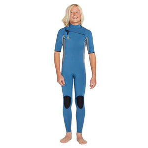 Volcom Modulator 2mm Chest-Zip Youth Boy's S/S Fullsuit Wetsuit