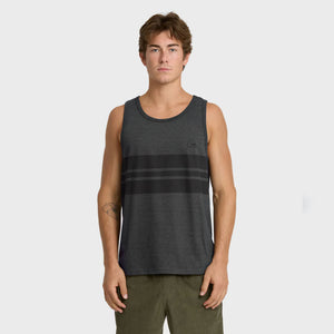 Quiksilver Original Stripe Men's Tank - Charcoal Heather
