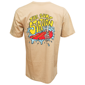 Surf Station x Chase Berenson Cheater 5 Men's S/S T-Shirt - Khaki