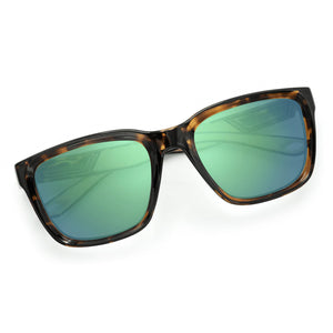 Nectar Folly Men's Sunglasses - Brown Tortoise/Green Polarized