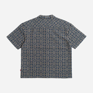 Lost Observer Woven Men's S/S Dress Shirt - Ink Blue