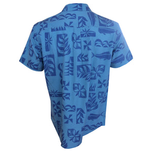 Surf Station Juno UPF 50 Men's S/S Dress Shirt - Aqua