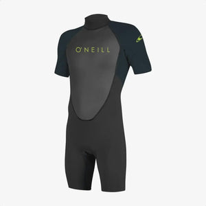 O'Neill Reactor II 2mm Back-Zip S/S Youth Boys Spring Wetsuit - Black/Slate