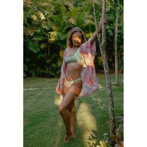 IMSY Swimwear Stella Reversible Women's Bikini Bottoms - Cucumber Palms