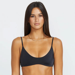 Volcom Simply Seamless Crop Women's Bikini Top - Black