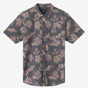 O'Neill UPF Slub Standard Fit Men's S/S Dress Shirt - Black