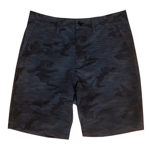 Surf Station The Standard 19" Men's Hybrid Walkshorts - Black Camo