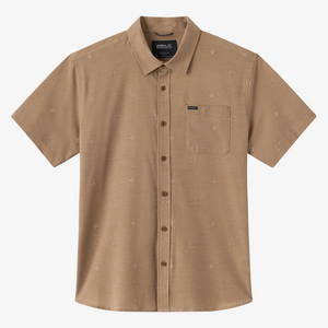 O'Neill TRVLR Upf Traverse Standard S/S Dress Shirt - Khaki