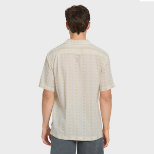 Quiksilver Bishop Jacquard Camp Cotton Men's S/S Dress Shirt - Twill