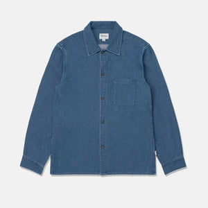 Rhythm Textured Wale Men's L/S Shirt - Washed Indigo
