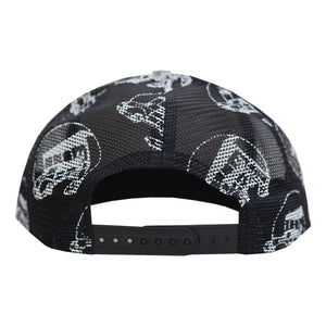 Surf Station Woody Pattern Men's Hat - Heather Grey/Black