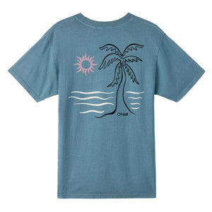 O'Neill O'Riginals Sun Palm Relaxed Men's S/S T-Shirt - Aegean Blue