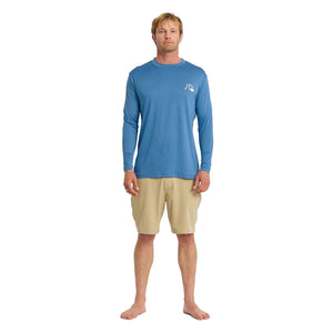 Quiksilver DNA Logo Surf Men's L/S Surf Shirt - Riviera