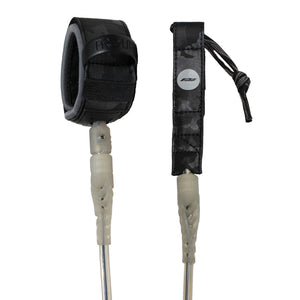 Pro-Lite Comp Double Swivel Surfboard Leash - 6'0"/Smoke Clear Black Core