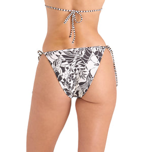 Volcom Hibiscus Diamond Tie Side Full Reversible Women's Bikini Bottoms - Black Ercu