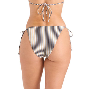 Volcom Hibiscus Diamond Tie Side Full Reversible Women's Bikini Bottoms - Black Ercu