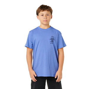 Rip Curl Search Icon Youth Boy's T-Shirt - Blue Haze