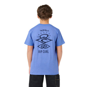 Rip Curl Search Icon Youth Boy's T-Shirt - Blue Haze