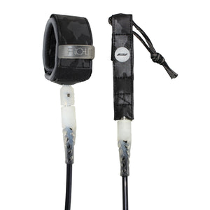 Pro-Lite Freesurf Series Double Swivel Surfboard Leash - 6'0"/Black