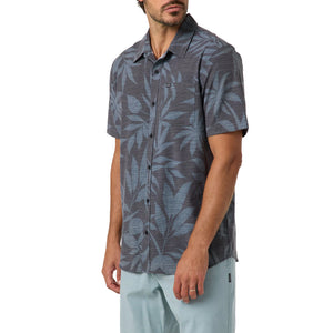 O'Neill UPF Slub Relaxed Fit Men's S/S Dress Shirt - Black
