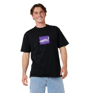 Rip Curl Script Icon Loose Men's S/S T-Shirt - Black