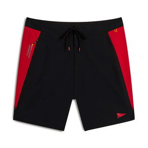 Florence Marine X Cordura® Airtex 18.5" Men's Boardshorts - Black Rescue Red
