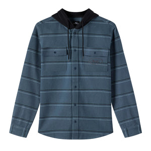 O'Neill Archer Hooded Men's L/S Flannel - Dark Slate