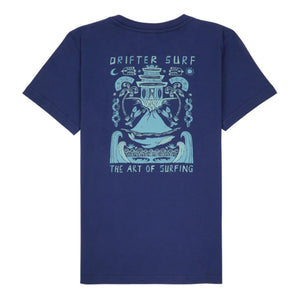 Drifter Surf Tropicool Youth Boy's S/S T-Shirt - Blue Ink
