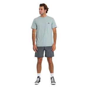 Quiksilver Saltwater Pigment-Dyed Men's S/S T-Shirt - Blue Haze
