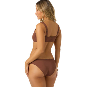 O'Neill Saltwater Solids Westwater Tank Women's Bikini Top - Coconut Brown