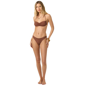 O'Neill Saltwater Solids Flamenco Cheeky Women's Bottoms - Coconut Brown
