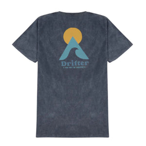 Drifter Surf Keyhole Men's S/S T-Shirt - Charcoal Stone Washed