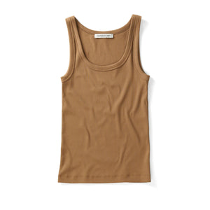 Outerknown Sojourn Ribbed Women's Tank Top - Chestnut