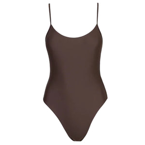 Rhythm Classic Minimal One Piece Women's Swimsuit - Chocolate