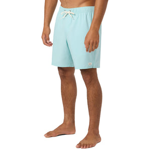 O'Neill Lennox Hermosa Solid Volley 17" Men's Boardshorts - Canal Blue