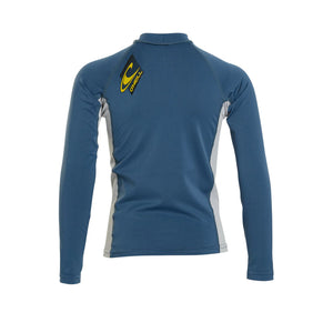O'Neill Premium Skins L/S Youth Boys Rashguard - Copenblu/Cool Grey