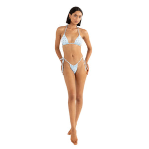 Rhythm Ginger Reversible Hi Cut Women's Bikini Bottoms - Cornflower