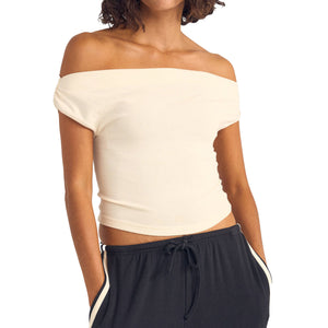 Rhythm Juno Off Shoulder Women's Top - Cream
