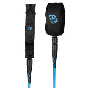 Creatures of Leisure Reliance 2.0 Standard Duty Surfboard Leash - 6'/Cyan Twist Black