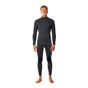 Rip Curl Dawn Patrol Chest Zip 3/2mm Men's L/S Fullsuit Wetsuit - Grey/Blue