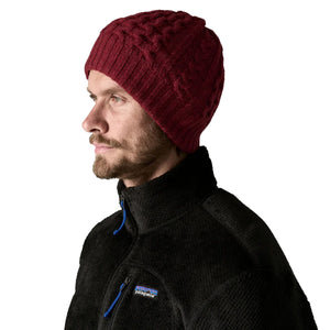 Patagonia Coastal Cable Men's Beanie - Dark Ruby