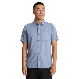 Roark Made To Fade Woven Men's S/S Dress Shirt - Washed Slate