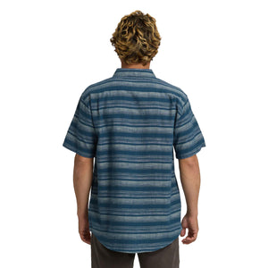 Billabong All Day Stripe Men's S/S Dress Shirt - Dark Denim