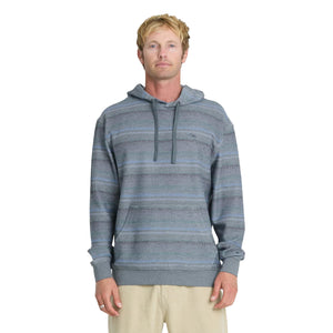 Quiksilver Great Otway Yarn- Dyed Stripe Men's Hoodie - Dark Slate