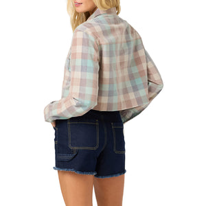 O'Neill Pippa Corduroy Crop Women's L/S Flannel - Carob Brown