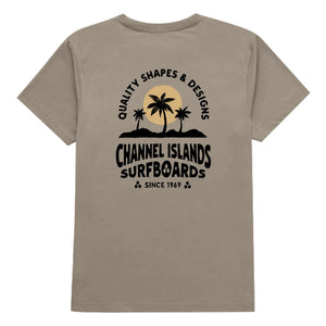 Channel Islands Palm Street Men's S/S T-Shirt - Fog