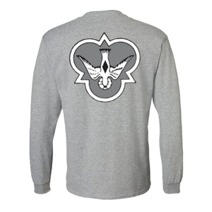 Flying Diamond Dove Men's L/S Shirt - Heather Grey